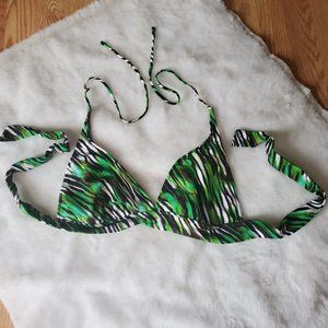 PURSUIT STRIPED HALTER BIKINI TOP